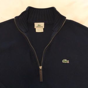 Lacoste quarter zip navy blue